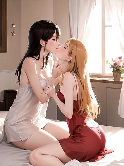 Romantic Surprise Under Twinkling Fairy Lights - Hyper-Realistic Hentai Bliss