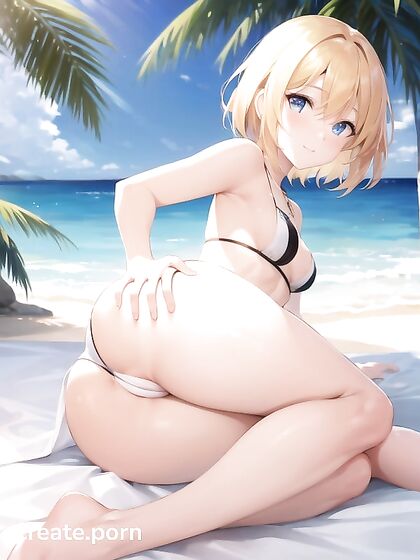 Blonde with Small Breasts Stares at You for Intense Hentai Pleasure