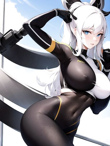 Noelle Silva's Hard Nipples Tease in Tight Leggings for Steamy Hentai AI Image