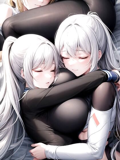 Noelle Silva Entwined in Passionate Embrace with Another Girl 18+ in Seductive Hentai AI Image