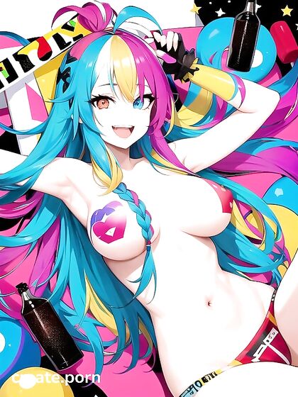 Big-Titted Punk Chick Gets Wild in Happy Hentai AI Image