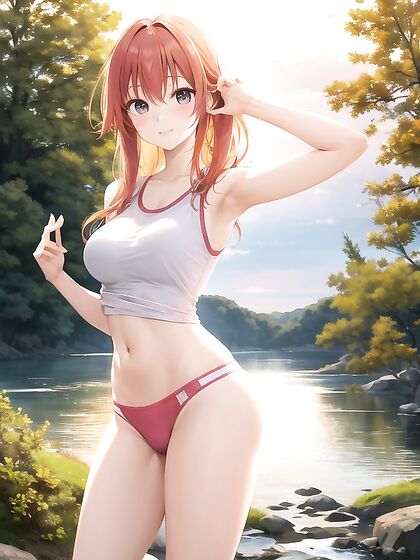 Sunrise Seduction - Ultra-Realistic Bodies in a Tranquil Natural Setting Hentai Hentai AI Image
