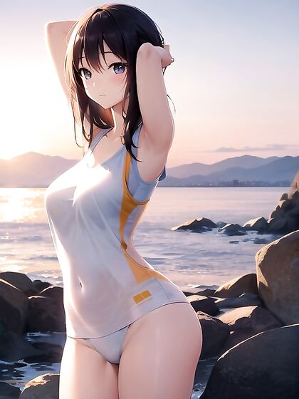 Anime Girl 18+ Flexes Her Perfect Body in Comfy Yoga Outfit for Sensual Hentai Fun