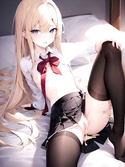 Skinny Girl 18+ with Small Breasts Gets Creamed in Mind-Blowing Hentai AI Image