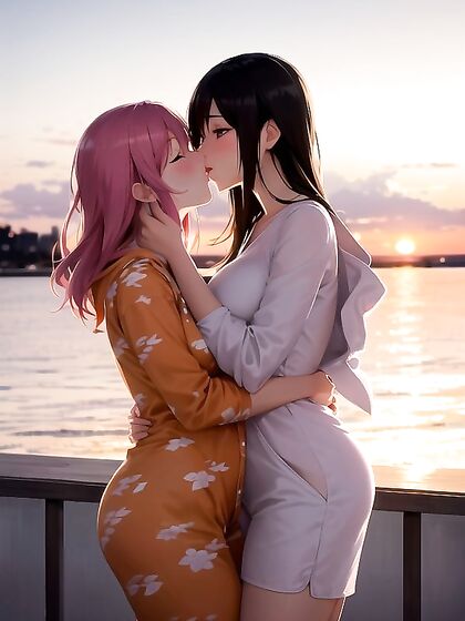 Outdoor Passion - Professional Photographer Captures Intimate Connections at Sundown Hentai Hentai AI Image