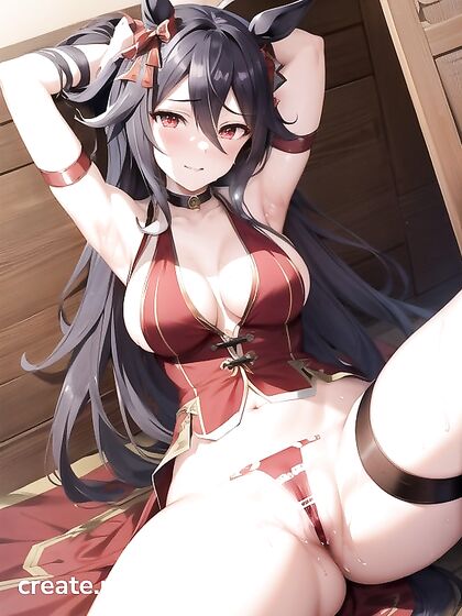 Sleek Wet Skin and Raven-Haired Beauty in Erotic Hentai Art