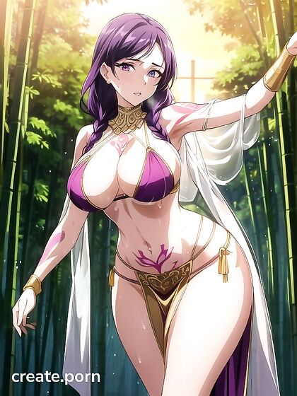 Tattooed Goddess with Perfect Medium Breasts Takes Center Stage in hentai Bliss