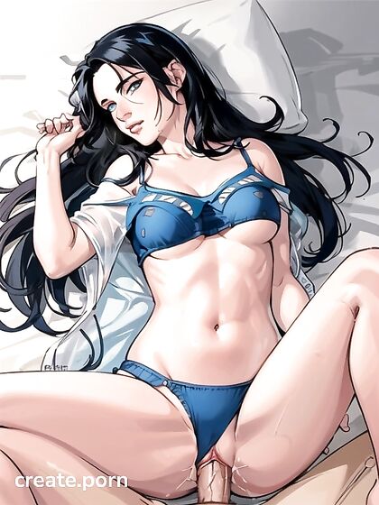 Pale-Skinned Beauty in Nighttime Pyjamas Enjoys Seductive Hentai Pleasure