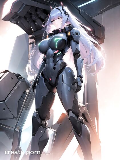Large-Assed Beauty with Naked Breasts and Heavy Mech Legs in Wild Hentai AI Image