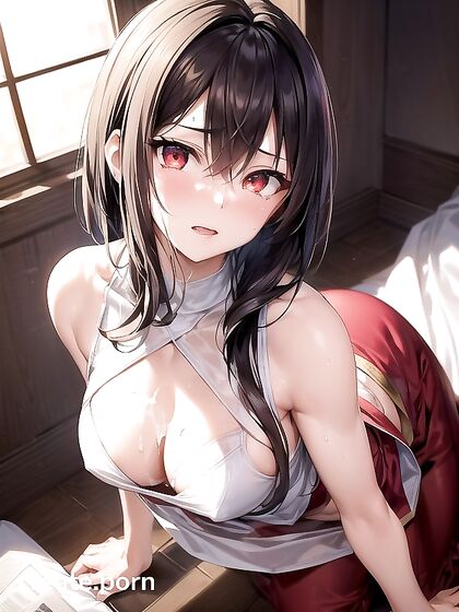 Top-Down View of Naked Girl 18+s Playing Basketball in Steamy Hentai AI Image