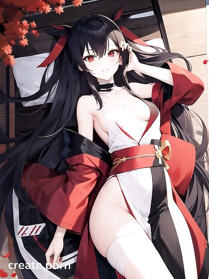 Skinny Girl 18+ in Kimono Shows Off Her Assets from Below in Steamy Hentai AI Image