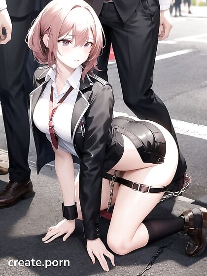 Embarrassed Slave Submission in Leashed hentai Fantasies