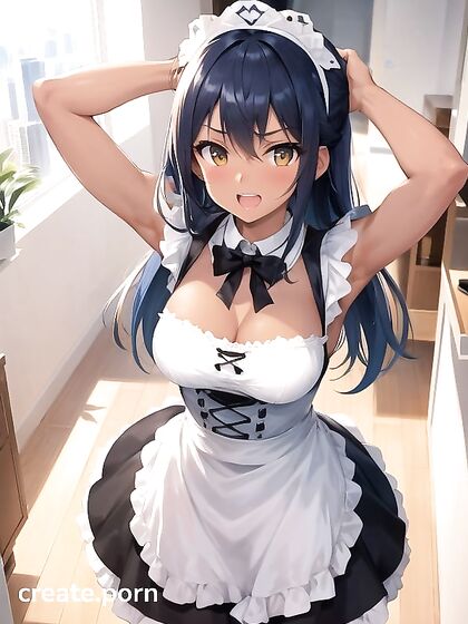 Muscular Teen 18+ with Large Breasts in Steamy Hentai AI Image