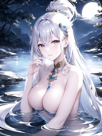 Silvery Moonlit Skin Shines in High-Resolution Professional Hentai Photography