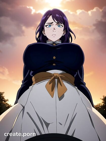 Blue-Skinned Beauty Enjoys Windy Waists in Seductive Hentai AI Image