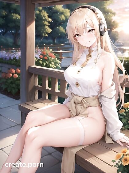 Wearing Headphones While Presenting Her Feet Before Intense Hentai Bangs