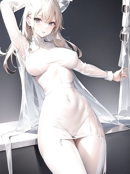 Nipples Revealed in Clear Saran Wrap Outfits for Steamy Hentai AI Image