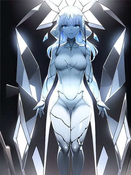Crystal-Skinned Beauty Shatters Reality in Glass Figurine Hentai Fantasies