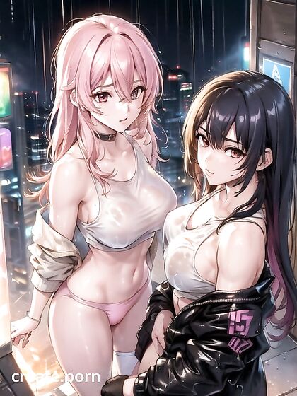Large Breasts Spill Out in Sleeveless Tee for Steamy Hentai AI Image