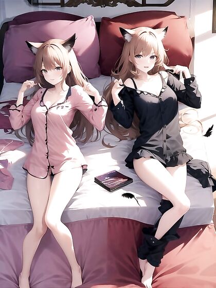 Sensual Nightwear Seduction in High-Resolution Bedroom Hentai AI Image