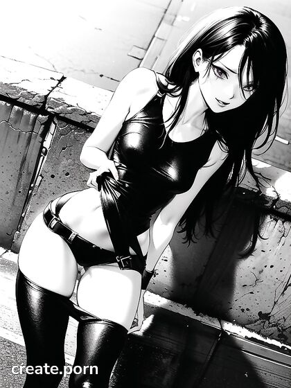 Top-Down View of Medium Breasts in Sexy Hentai Solo Action
