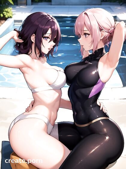 Muscular Duo Enjoying Round Ass Action in Seductive Hentai AI Image