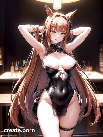 Long-Haired Girl 18+ with Animal Ears Dressed for Seductive Hentai Fun