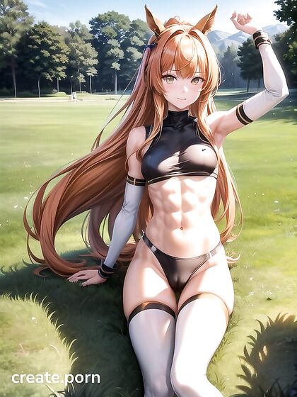 Meadow with Orange Hair Gets Blunt Bangs in Wild Hentai AI Image