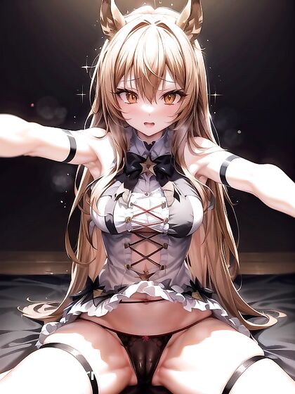 Glowing-Eyed Vixen Seduces in Steamy Game CG Hentai AI Image