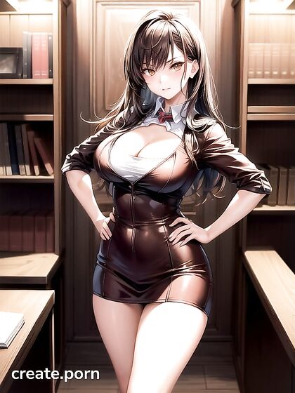 Sideways Vagina Fun in the Study Room with Wet Clothes Hentai Hentai AI Image