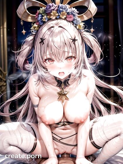 Orange-Haired Beauty with Horse Tail Enjoying Intense HentaiCumshots