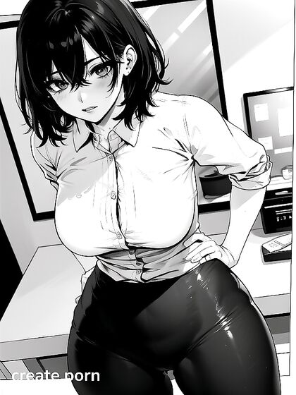 Bust Shot of Seductive Brown-Eyed Beauty with Light Blue Hair in Hentai AI Image