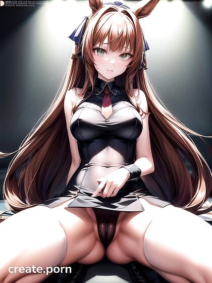 Silence Suzuka from Umamusume with Horse Tail and Fiery Red Hair in Hentai Bliss