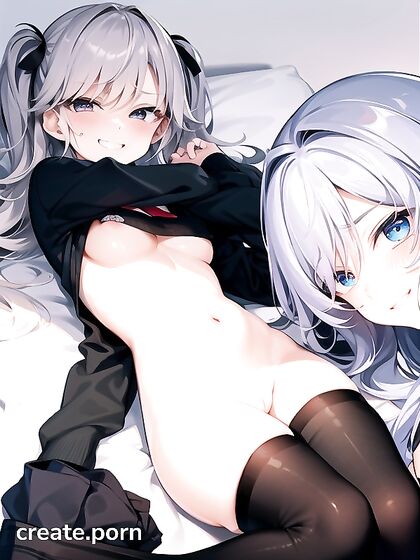 Doggystyle Action with Ash-Haired Beauty Showing Off Her Underboob in Hentai Ai Porn