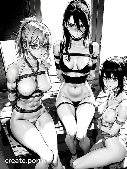Sunny's Blue-Eyed Bliss in Black & White Manga Hentai Adventures