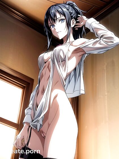 Sci-Fi Fantasy Girl 18+ with Medium Ass Raises Her Arms for Steamy Hentai AI Image
