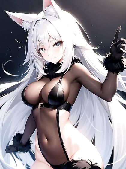 Fluffy Furred Cuties with Animal Ears in Sensual Hentai AI Image