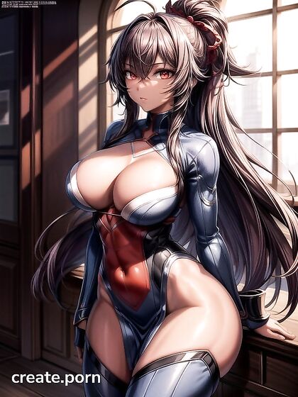 Rounded Ass and Busty Delights in Long-Length Hentai AI Image