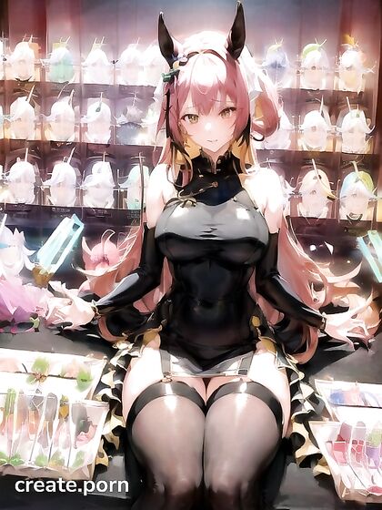 Stunning Dress-Up Fantasy - Girl 18+ Looks Seductively at You in CG Hentai AI Image