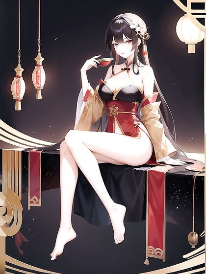 Beautiful Face and Luscious Cleavage in Not-Safe-for-Work Hentai AI Image