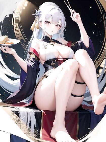 Bare Feet and Perfect Cleavage inMind-Bending Hentai Bottom-Up Action