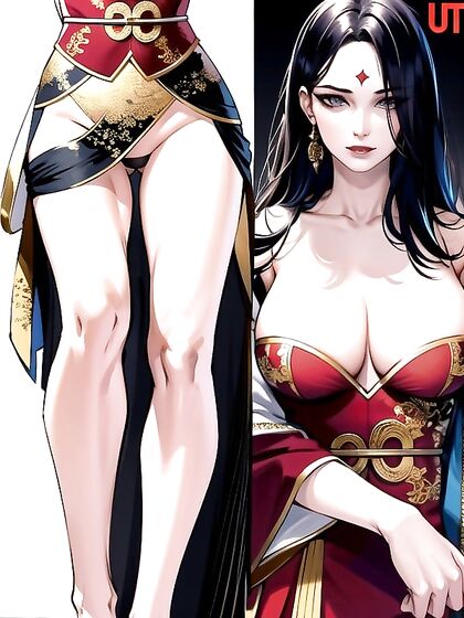 Beautiful Woman with Wide Hips Shines in Erotic Comic Hentai AI Image