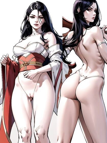 Wide-Hipped Beauty Showing Off Bare Feet and Juicy Curves in Hentai AI Image