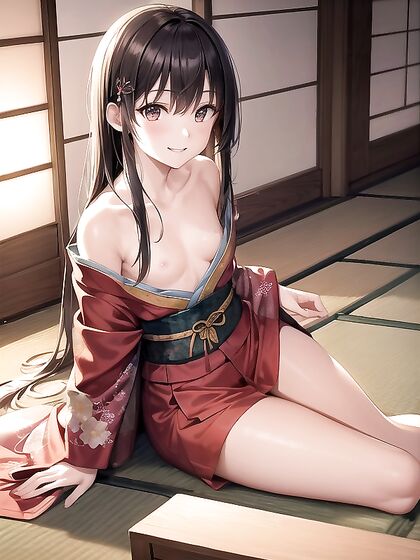 Ultra-Detailed Skinny Girl 18+ Enjoying Intense Hentai AI Image While Seated