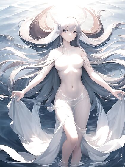 Sunrise Serenity - Full-Body Bliss Amidst the Calm Sea in Professional Hentai Photoshoot