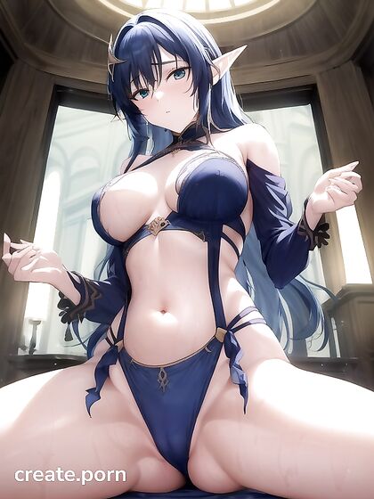 Bottom-Up View of Tiny 18+ Ass in Detailed Hentai AI Image