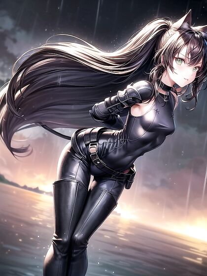 Cat Girl 18+ in Shiny Armor Exploring Long-Length Hentai Adventures