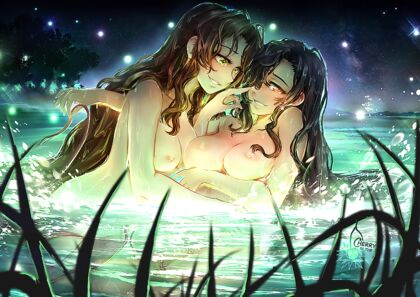 Holy Hanna! T&A Alert - Nude Sapphoic Delight in XXX Pic of Hot Chicks Paddlin’ Bare-Assed!