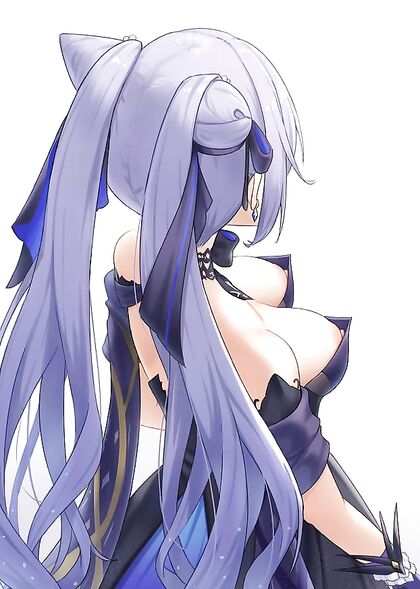 Pussy-lickin'-good! Upper View o’ KeQING Dress Exposes Hottie with XXX Tits & Ass