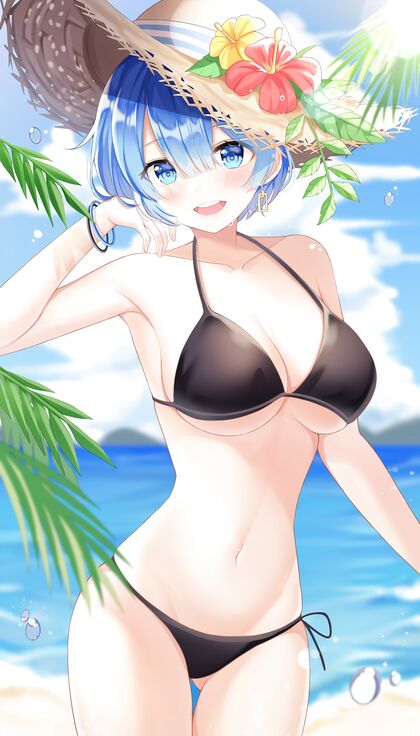 Dolphin spots Rem banging on sand - HOT hentaixxx pics!
